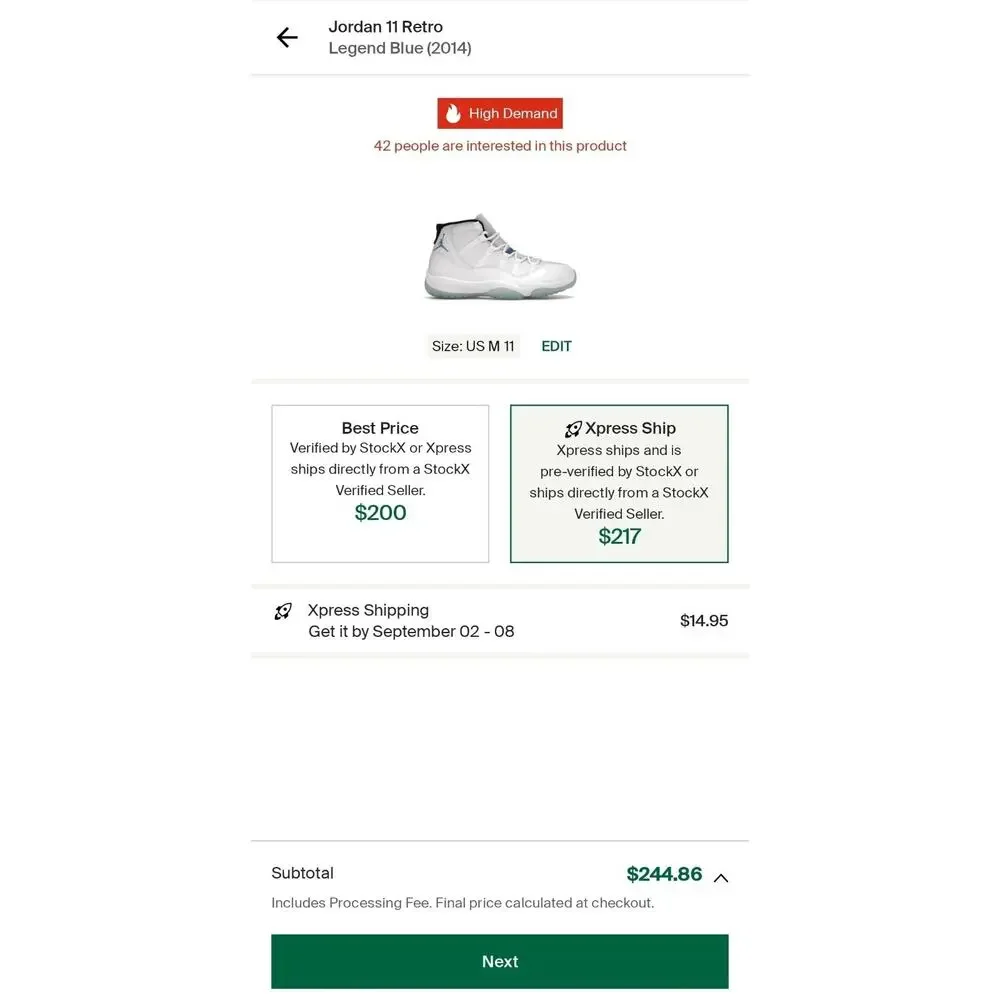 Size 11 - Jordan 11 Retro Legend Blue (2014) - 378037-117